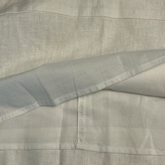 Abercrombie & Fitch Women's A-Line Dress White Linen Sleeveless Size M Pockets - Picture 10 of 10